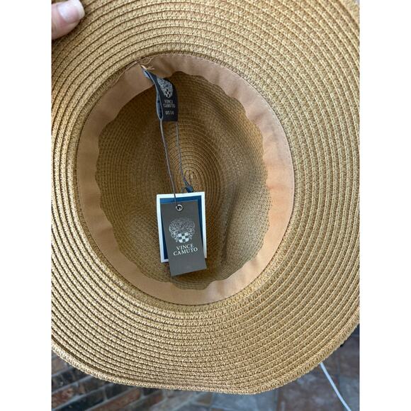 Vince Camuto Sun Hat Straw Shell Accent One Size NEW With Tags $68 - Picture 4 of 6